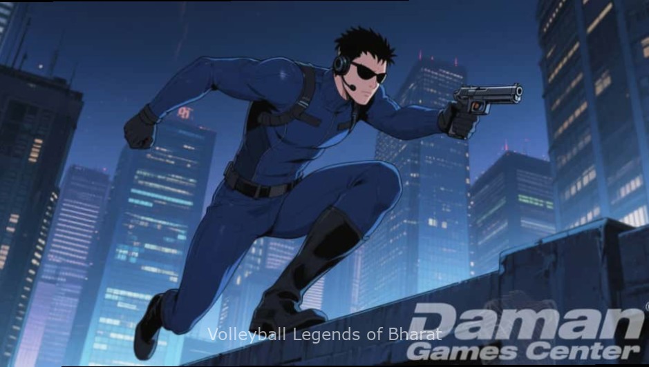 Volleyball Legends of Bharat - Exciting Match Action Volleyball Legends of Bharat gameplay showing a player executing a powerful spike during a tournament match